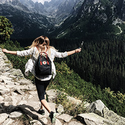 Woman on a hike
